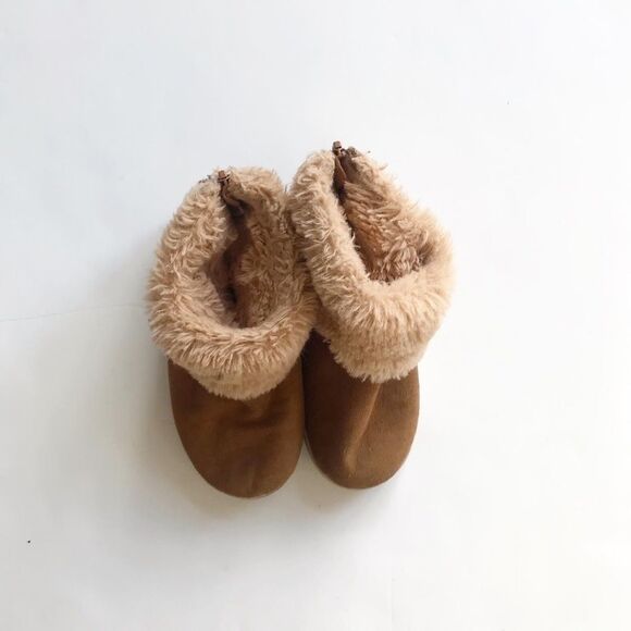 ZARA tan faux fur cuffed booties VGUC size 25(8.5) - Picture 3 of 7